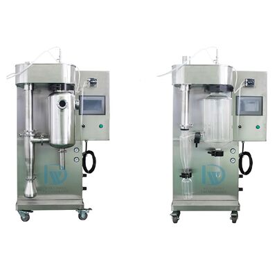 เครื่องพ่นแห้งสุญญากาศอุณหภูมิต่ำ พร้อมอุณหภูมิอากาศเข้า 30~300℃ และความสามารถในการระเหย 1 กก./ชม. สำหรับใช้ในห้องปฏิบัติการ