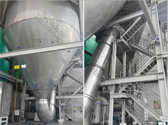 ระดับเภสัชกรรมและเครื่องทำแห้งแบบสเปรย์ LPG ขนาดใหญ่ที่สั่งทำพิเศษมีความสม่ำเสมอสูง