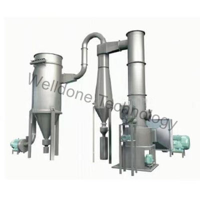 1300kg/H Granuled Material Gas Heating โรตารี่แฟลชไดร์เป่า